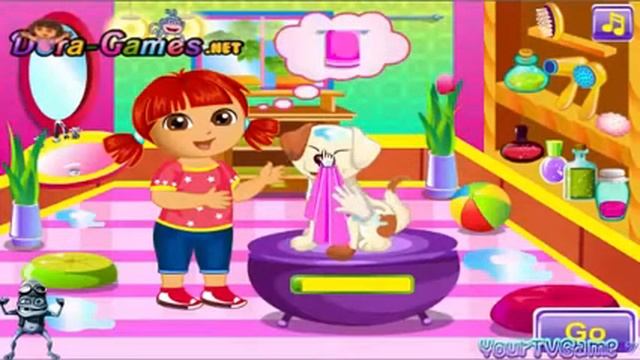 Dora The Explorer Online Games in english - Dora Puppy Caring смотреть онлайн