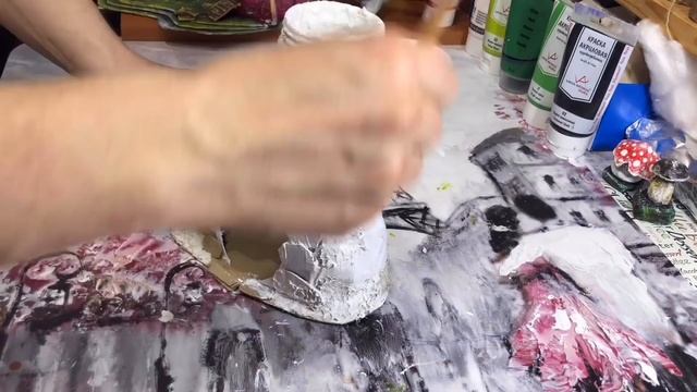 Как сделать пещеру из бумаги для игры.Простые поделки из папье маше.Diy. смотреть онлайн