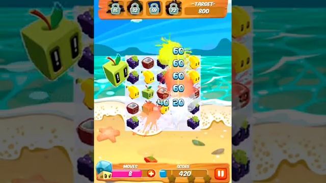 Juice Cubes (HD GamePlay) смотреть онлайн