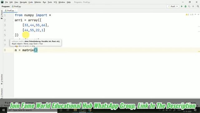 #39 - Numpy Matrix - matrix() method - Numpy Module - Python Programming смотреть онлайн