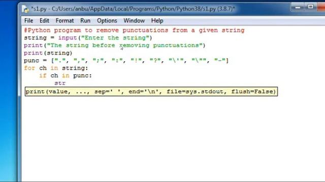 Removing Punctuations from the Given String смотреть онлайн