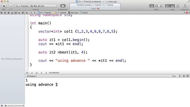C++ - iterator helper functions смотреть онлайн