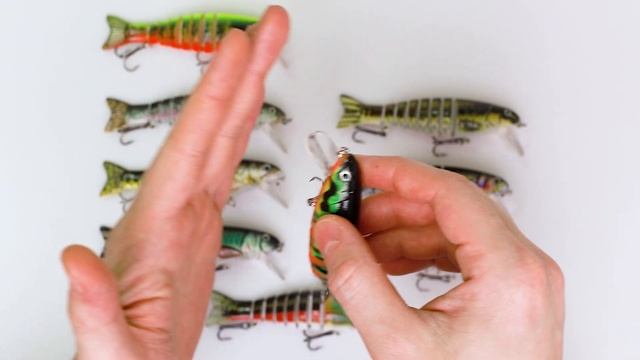 Воблер свимбейт тонущий до 2.5 м. (10см, 17,4г.) 8 сегментов. Swimbait с лопаткой для троллинга смотреть онлайн