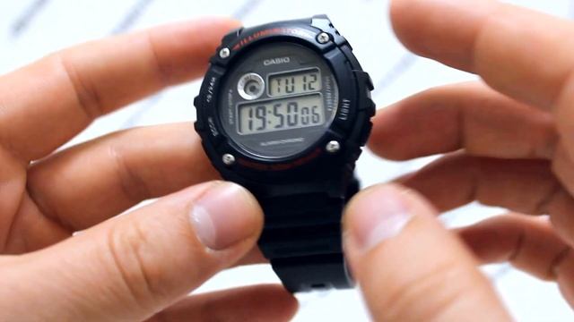 Часы Casio Illuminator W-216H-1A [W-216H-1AVEF] - видео обзор от PresidentWatches.Ru смотреть онлайн