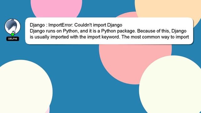 Django : ImportError: Couldn't import Django смотреть онлайн