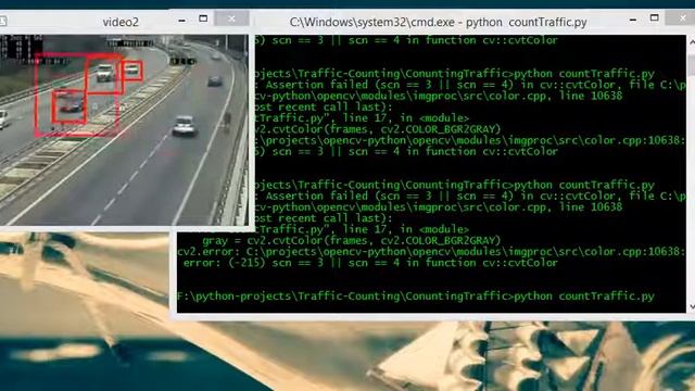 Vechiel Tracking with python OpenCv смотреть онлайн