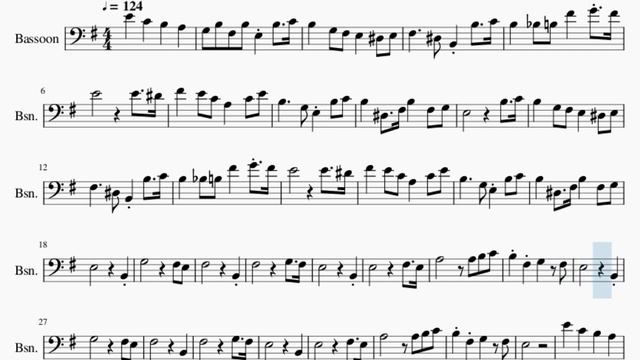 Bassoon Sheet Music: How to play Farewell Of Slavianka White Army by Vasily Agapkin смотреть онлайн