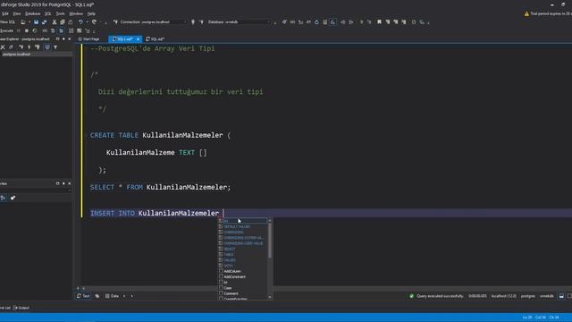 PostgreSQL'de Array Veri Tipi смотреть онлайн