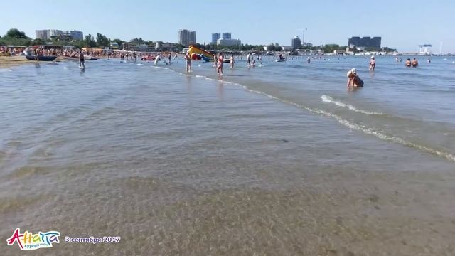 Анапа. Погода 3.09.2017 центральный пляж море ЖАРКО КАК ЛЕТОМ смотреть онлайн