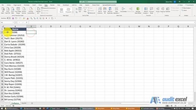 Remove numbers from text in Excel e.g. Change John 27 Doe to John Doe смотреть онлайн