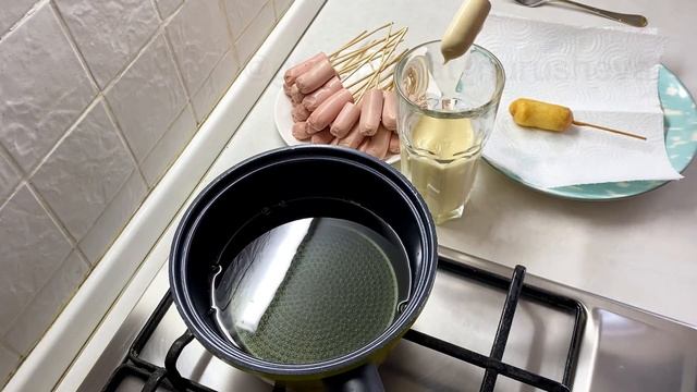 Корн дог. Казакша рецепт. Сосиска в тесте. Корейское блюдо. CORN DOG. Необычный ужин. смотреть онлайн