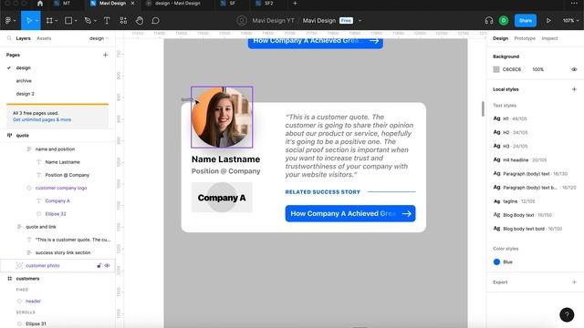 WEB DESIGN IN FIGMA ep.28: Customers Page pt.2 (Hover Interaction, Finalizing) – Free UX / UI Cours смотреть онлайн