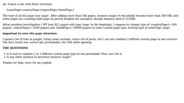 Wordpress: Two and more diffrent custom page type in one permalink смотреть онлайн