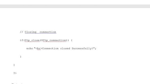 PHP | ftp close Function смотреть онлайн