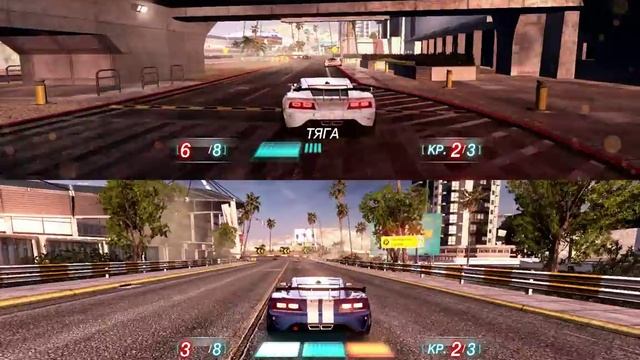 Split Second! 2 игрока, безумные гонки! смотреть онлайн