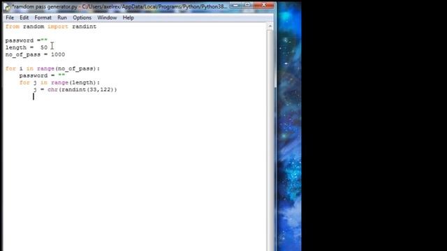 1# random password generator using Python смотреть онлайн