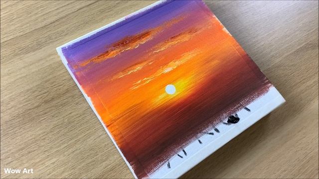 Daily Challenge #69 / Acrylic / How to paint AFRICAN SUNSET смотреть онлайн