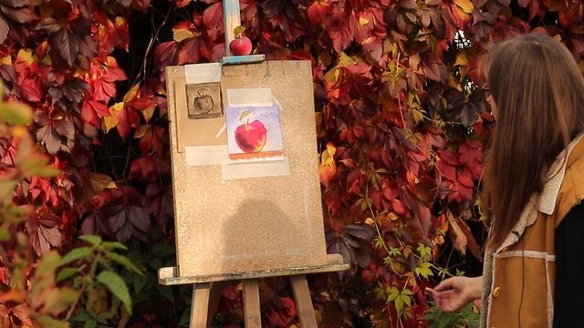 Как нарисовать яблоко сухой пастелью? Часть_2 смотреть онлайн