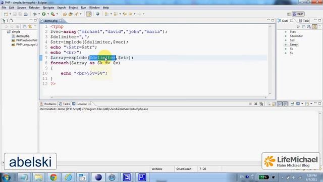 The implode() and explode() Functions in PHP смотреть онлайн