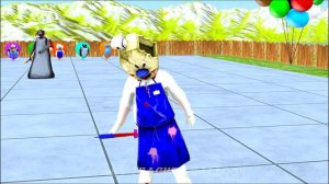 Scary Teacher 3D vs Squid Game The good basketball shooting challenge will win a big prize