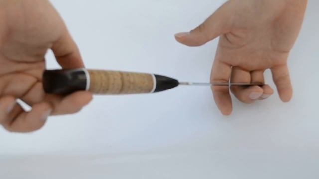 Нож "Рысь" из нержавеющей стали 65х13. Рукоять дерево граб с берестой смотреть онлайн