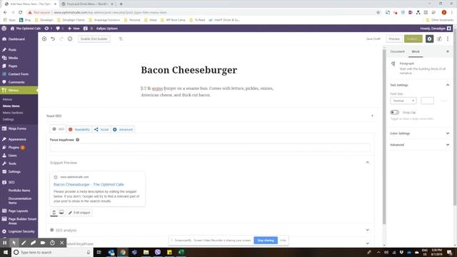 How to Create a Menu using the Food and Drink WordPress plugin смотреть онлайн