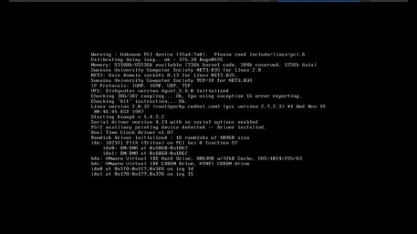Installing a 90s Linux distribution (Red Hat Linux 5.0.5; released in 1997) in VMWare Workstation