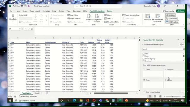 Financial Analysis EXCEL #12 Pivot Table Intro смотреть онлайн