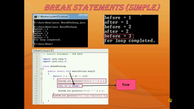 CONTROL STATEMENT - BREAK, CONTINUE & RETURN смотреть онлайн