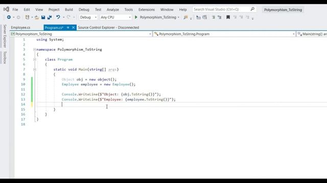 Polymorphism in C# | C# interview question - Why we should override ToString смотреть онлайн