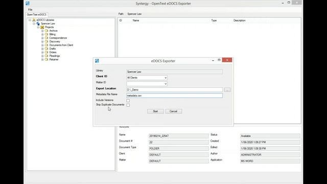 Export Client/Matter data from OpenText eDOCS смотреть онлайн
