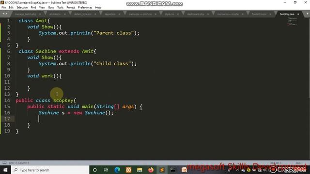 parent class method call by using super keyword смотреть онлайн