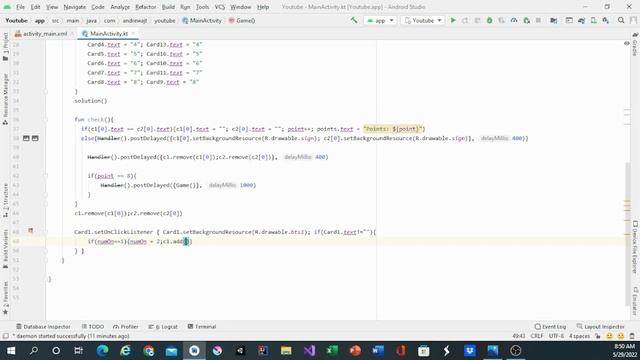 Android Studio Matching Game Tutorial | Part - 3 | Making the Cards | Using Kotlin смотреть онлайн