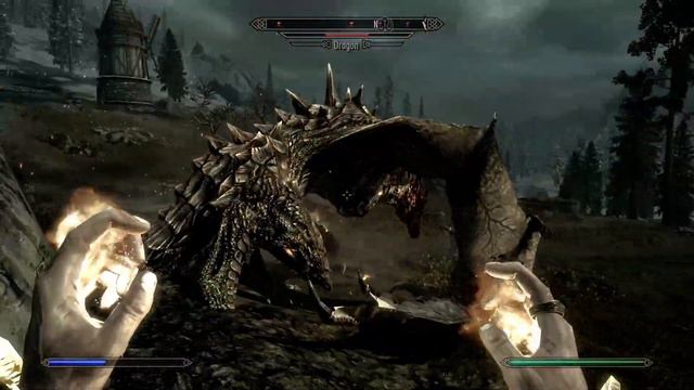 Skyrim / #01 / Combat Contre Un Dragon ! (difficulté Légendaire)