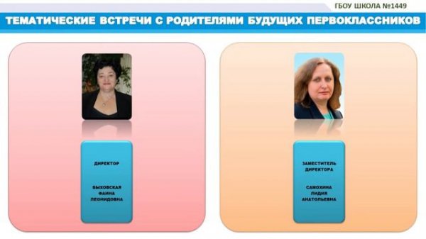 Как поступить в 1 класс ГБОУ Школа № 1449