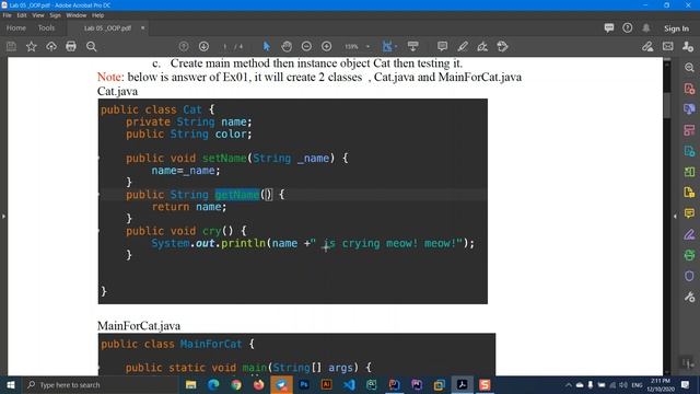 OOP with Java - Lab 5 - Class & Object - Exercise 1 (Speak Khmer) смотреть онлайн