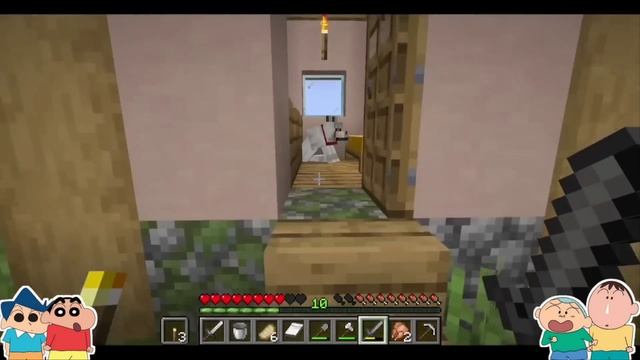Shinchan found shiro and made house in Minecraft ?? | shinchan and his friends playing Minecraft ?? смотреть онлайн