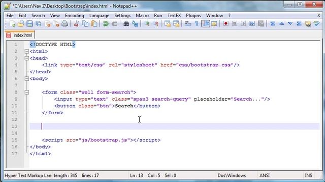 Twitter Bootstrap Tutorial 3 - In-line & Search Form смотреть онлайн