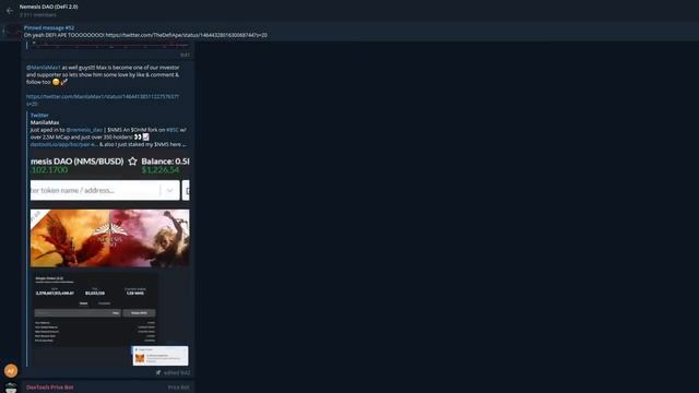 Nemesis DAO - стабильное развитие проекта ! ?? смотреть онлайн