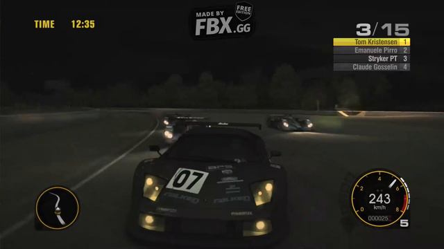 RaceDriver GRID - Le Mans 24h GT1 vs LMP2 race class смотреть онлайн