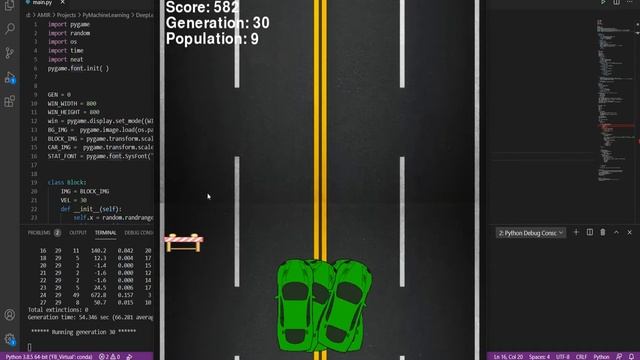 AI Learns to Drive NEAT Algorithm Realtime Generation смотреть онлайн