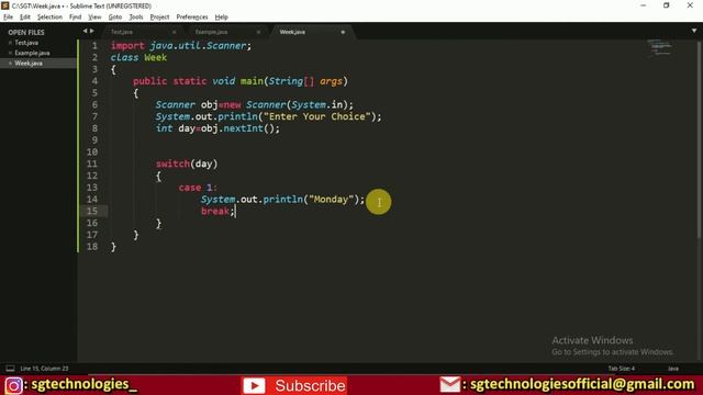 A Java Program to print days of a week "java coding tutorial for beginners Part-19" in हिंदी смотреть онлайн