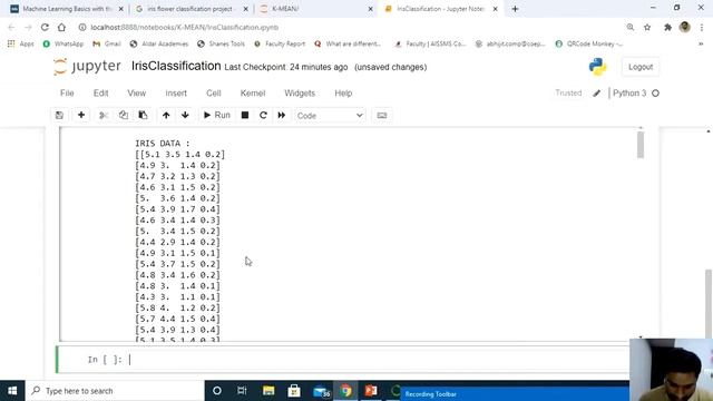 Machine Learning Lab - Program 9 : k-Nearest Neighbour algorithm to classify the iris data set. смотреть онлайн