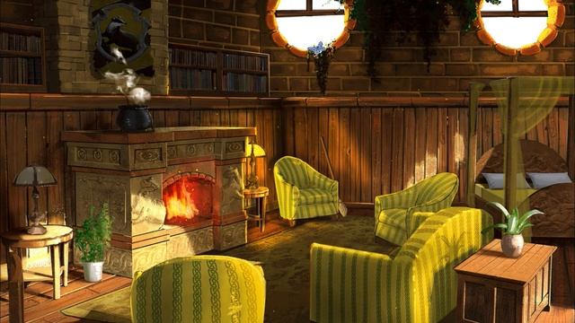 Hufflepuff Common Room ? ASMR Harry Potter Ambience | Гостиная Пуффендуя АСМР Миры Гарри Поттера