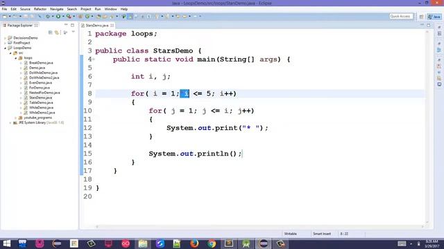 47. Stars Pattern using Nested for Loop in Java - Pashto смотреть онлайн