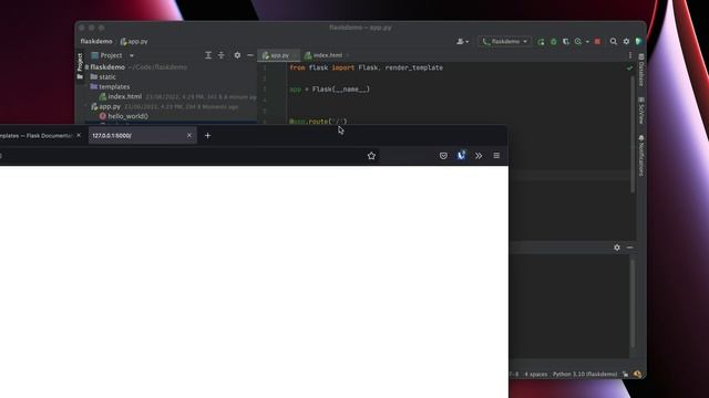 Getting set up with Flask in PyCharm смотреть онлайн