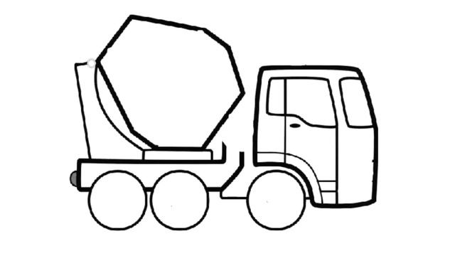 Concrete Mixer Drawing - Ford Trucks смотреть онлайн