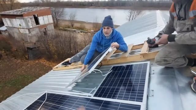 Установка солнечных панелей смотреть онлайн