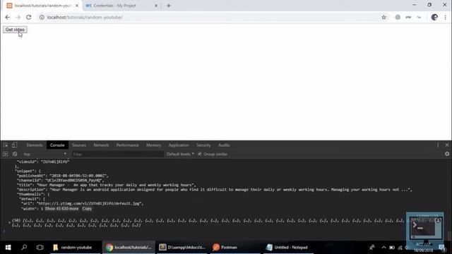 Play random video from your youtube channel - Javascript, Google Api смотреть онлайн