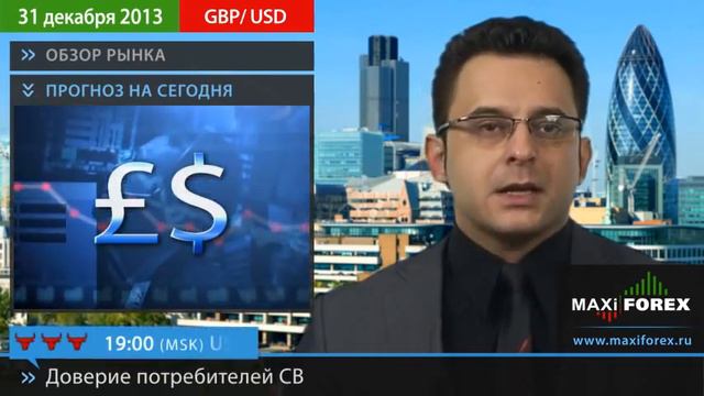 31.12.13 - Прогноз курсов валют. Евро, Доллар, Фунт. MaxiForex смотреть онлайн